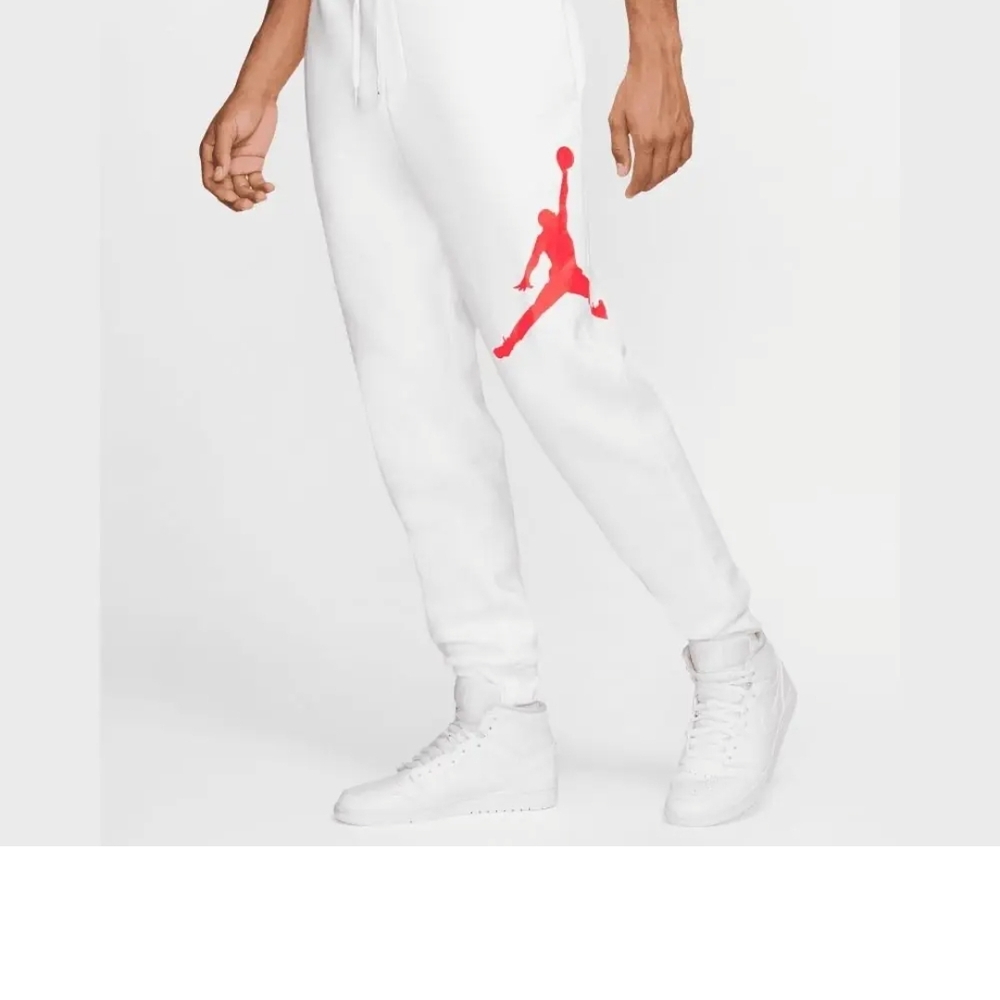 Jordan White and Red Joggers with Iconic Logo Size MEDIUM